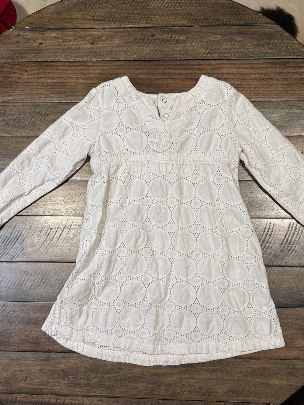 Circo Eyelet Tunic Top | White | Girls 5T | EUC
